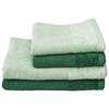 Handtuch Set Chiara 4-tlg. Baumwolle Grün 450 G/m2 - Dunkelgrün/Hellgrün, MODERN, Textil - Luca Bessoni
