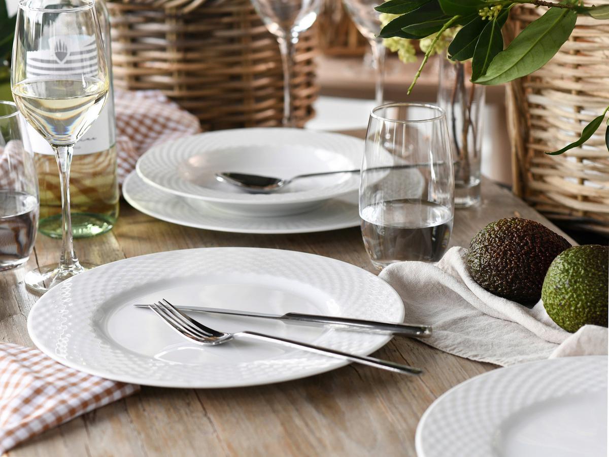 JEDÁLENSKÝ SERVIS POLO - biela, Basics, keramika - Creatable