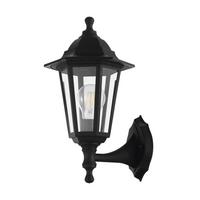 Außenwandleuchte Duanera Schwarz L/H 19,5/35,5 cm - Schwarz, Basics, Glas/Kunststoff (19,5cm)
