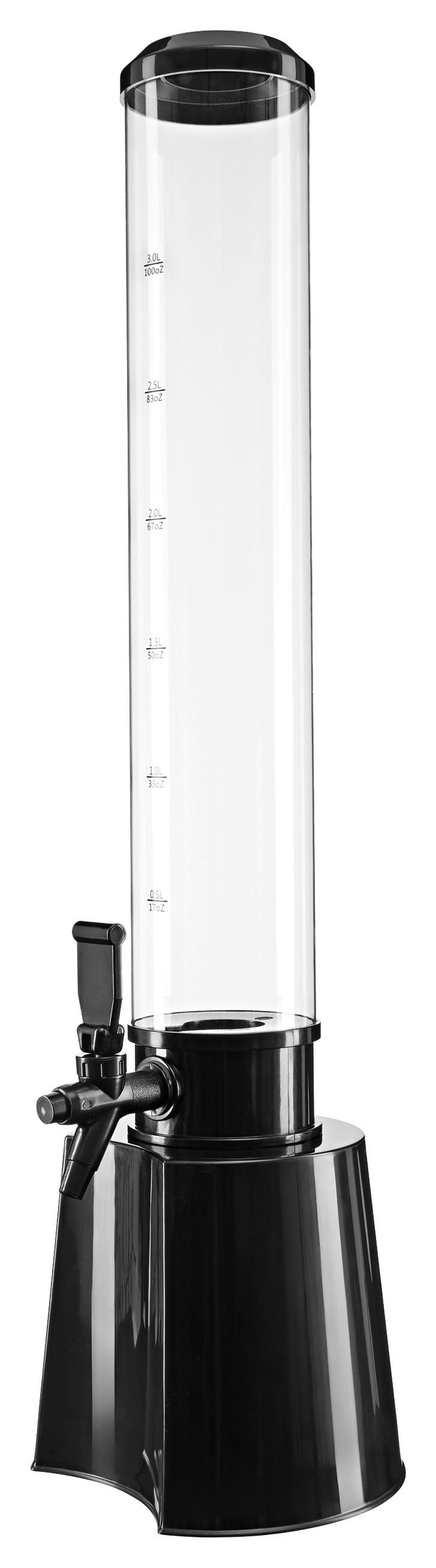 Getränkespender Easymaxx - Transparent/Schwarz, Basics, Kunststoff (20/18/76cm)