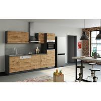 Küchenzeile Sorrento Ohne Geräte B: 270 Cm Eichefarben - Eichefarben/Anthrazit, MODERN, Holzwerkstoff (270cm) - Held