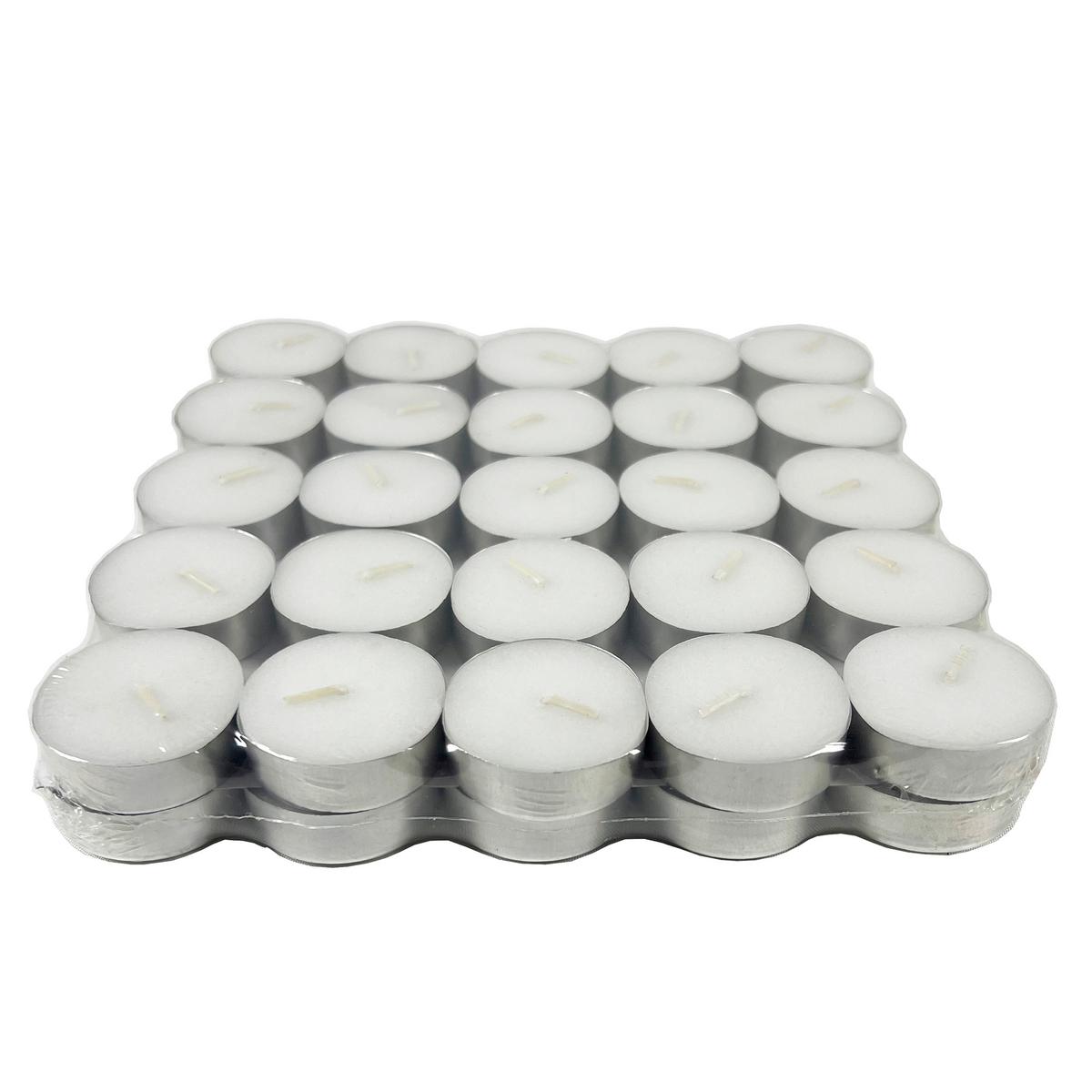 Teelichtset Shine - Silberfarben/Weiß, Basics, Naturmaterialien/Metall (3,8/1,3cm) - Ondega