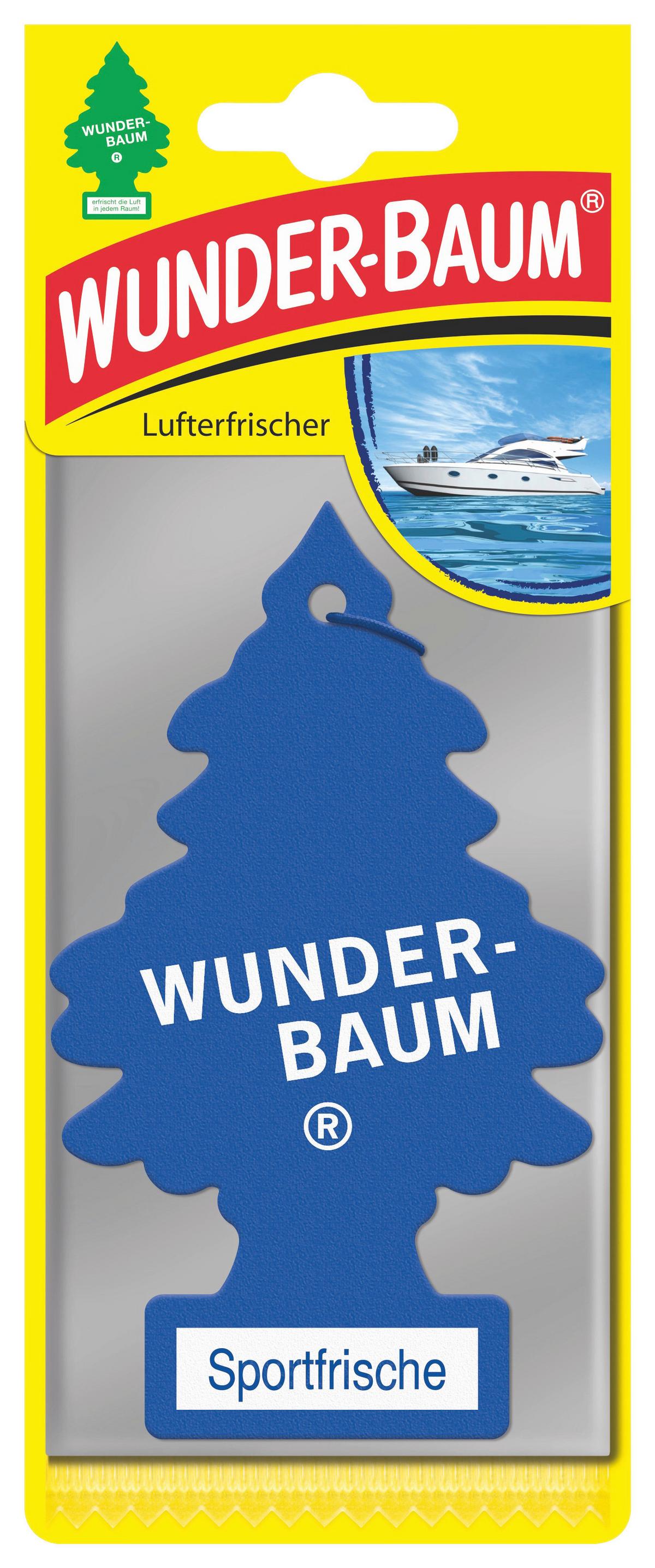 Wunderbaum Zum Aufhängen Sportfrische Duft 1 Stk - Gelb, MODERN, Karton (8/19/0,5cm) - Wunderbaum