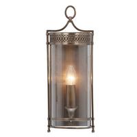 Wandleuchte Gh-Wb-Db - Dunkelbraun, Natur, Glas/Metall (15/41/10cm) - Elstead Lighting