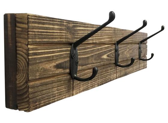 Lišta S Háčikmi Elli 1 B992038 - čierna/tmavohnedá, Moderný, kov/drevo (45/10/9cm) Lišta S Háčikmi Elli 1 B992038 - čierna/tmavohnedá, Moderný, kov/drevo (45/10/9cm)