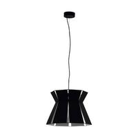 Hängeleuchte Valecrosia H: 110 cm 1-Flammig, Oval - Schwarz/Weiß, Design, Metall (42/110cm) - Eglo