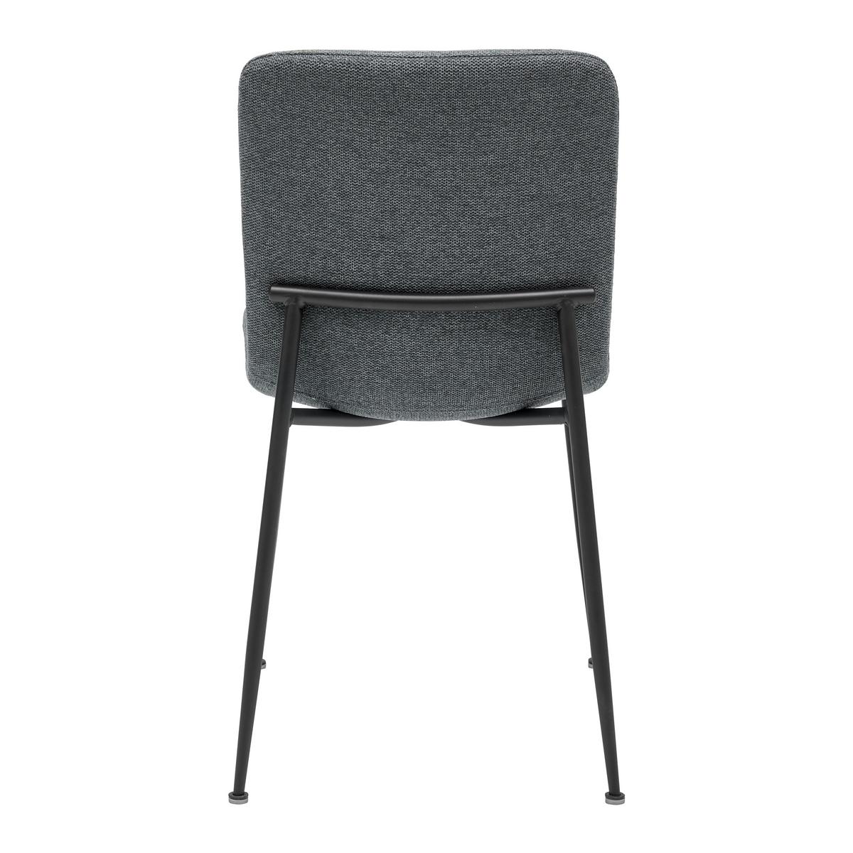 Jedálenská stolička NELE sivá - čierna/sivá, Modern, kov/drevo (43/83/56cm) - P & B