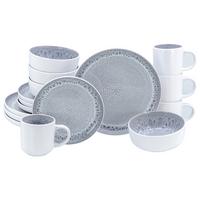 Kombiservice 24888 Nordic Fjord Stone - Seidengrau/Weiß, Basics, Keramik - Creatable