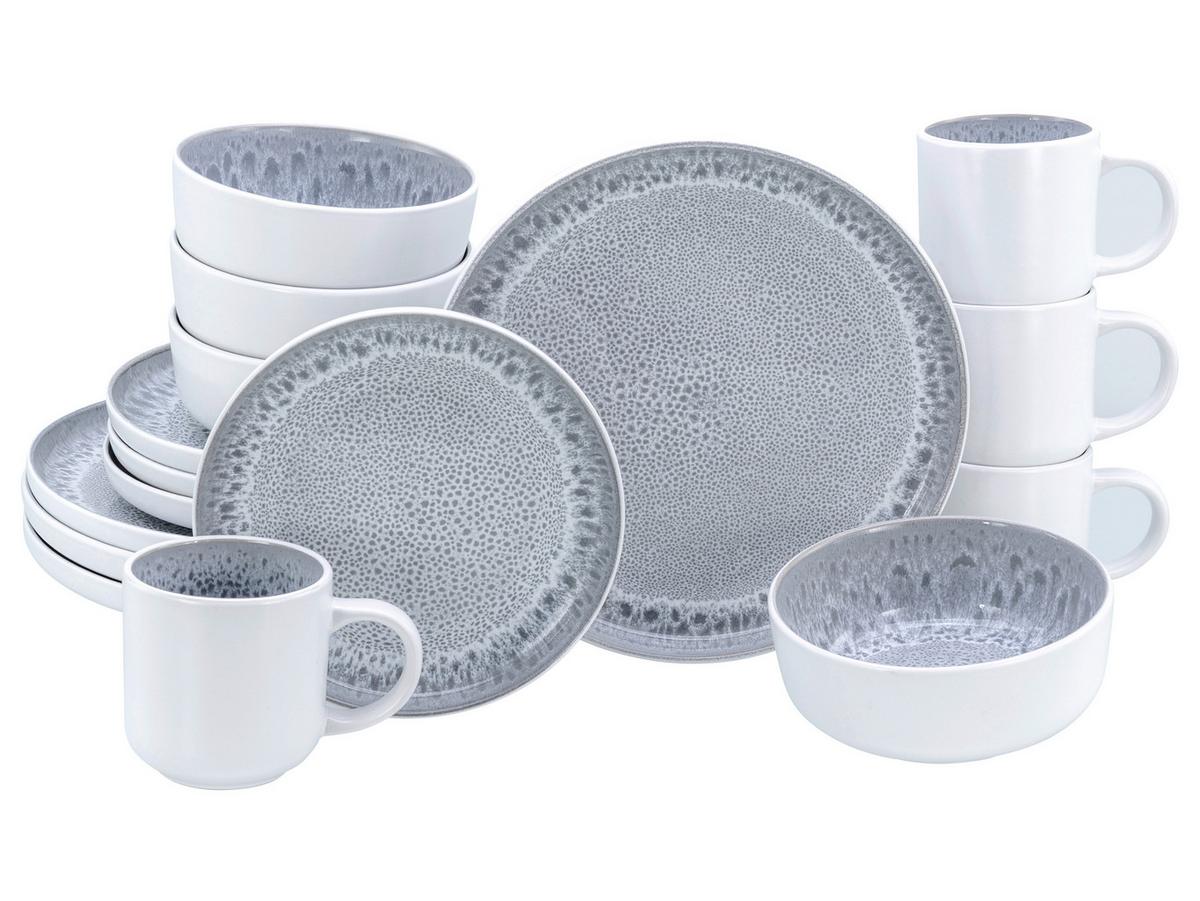 Kombiservice 24888 Nordic Fjord Stone - Seidengrau/Weiß, Basics, Keramik - Creatable