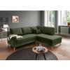 Ecksofa Valentina Dunkelgrün S: 230x200 Cm - Dunkelgrün/Naturfarben, MODERN, Textil (230/200cm) - Livetastic