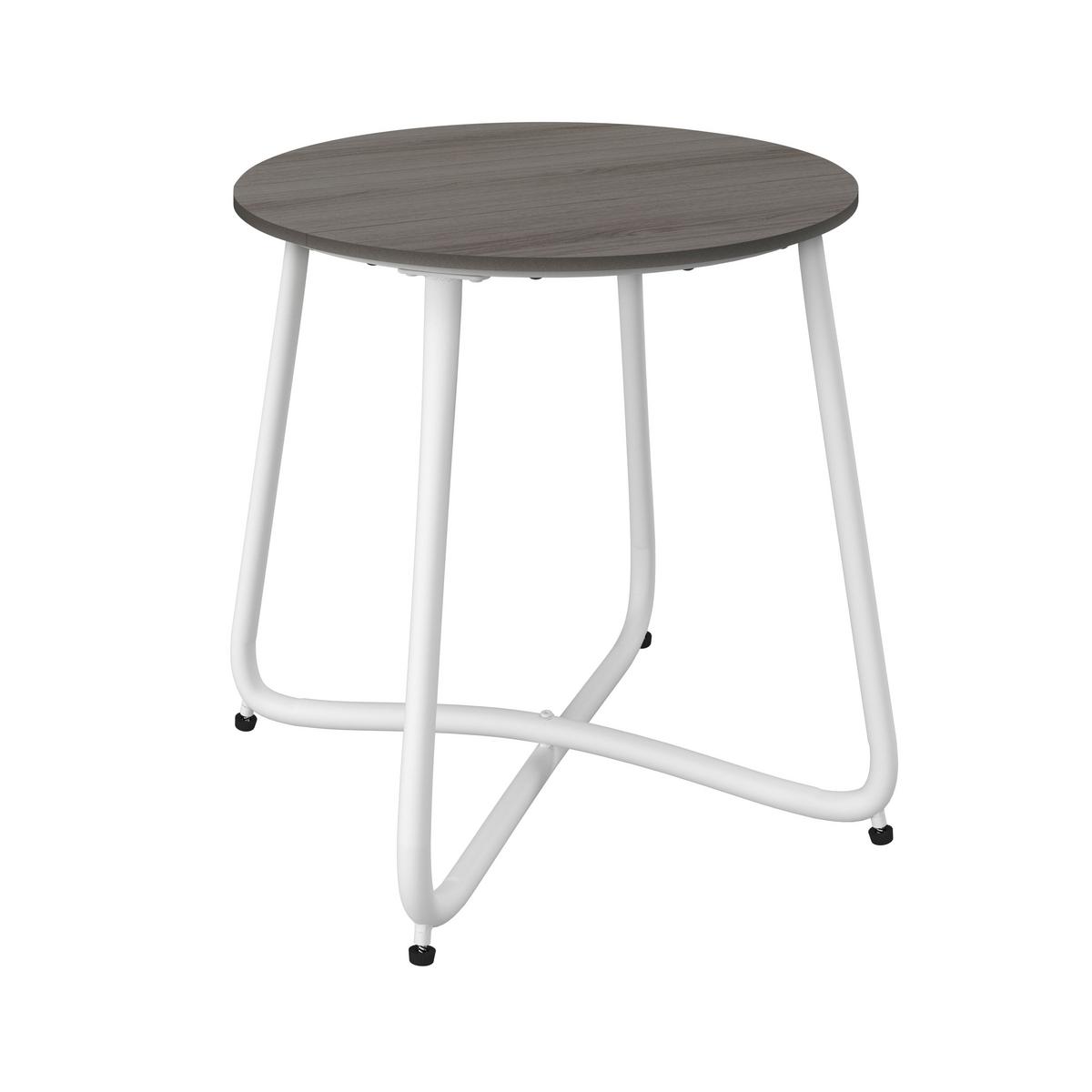 ZAHRADNÍ ODKLÁDACÍ STOLEK PINE - bílá/tmavě šedá, Moderní, kov/plast (50/49,5/50cm) - Bessagi Garden