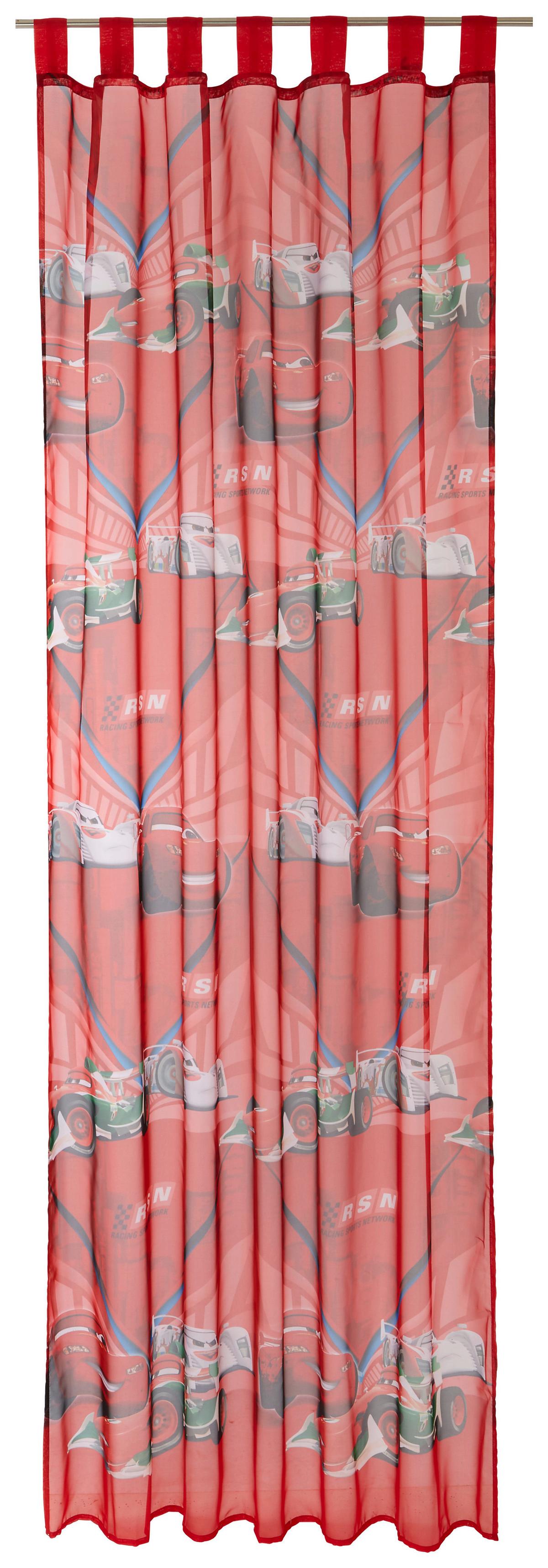Vorhang 2er-Pack mit Schlaufen Cars 140x250 cm Rot - Rot, LIFESTYLE, Textil (140/250cm) - Disney
