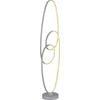 Led-stehleuchte Nuha - Silberfarben/Opal, MODERN, Kunststoff/Metall (29/20/122cm) - Luca Bessoni