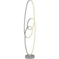 Led Állólámpa Nuha - fekete/opál, Modern, műanyag/fém (29/20/122cm) - Luca Bessoni