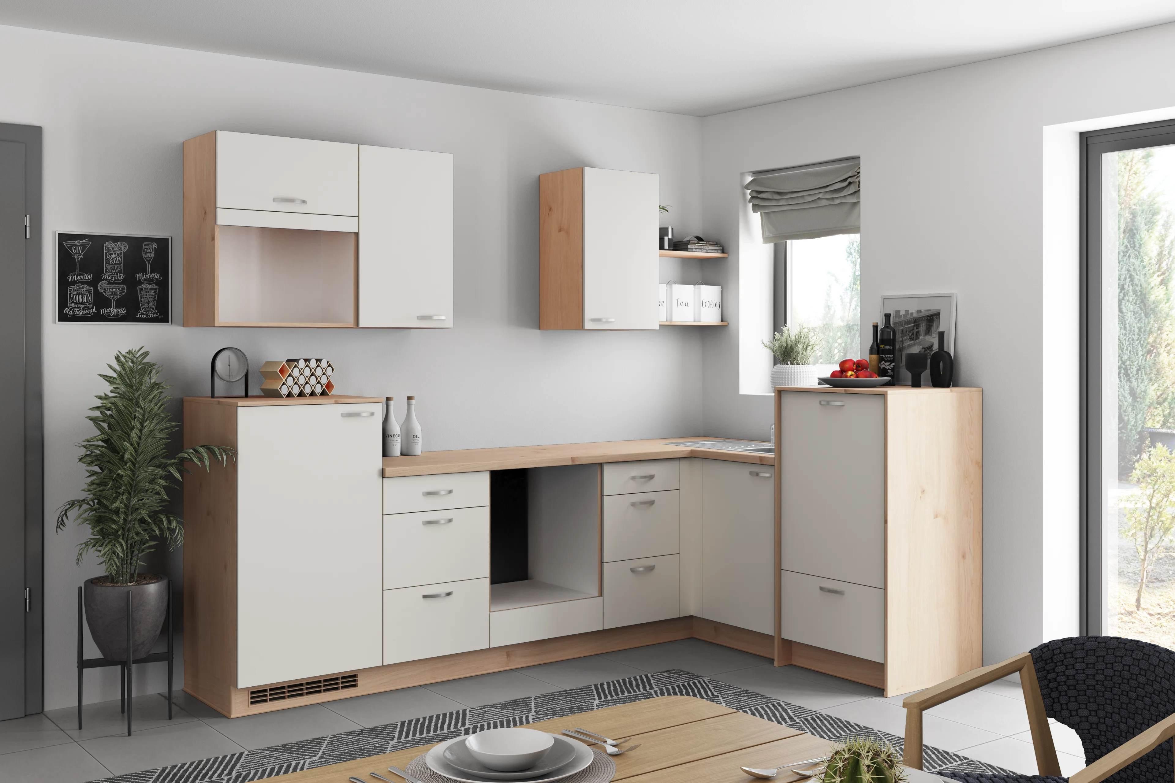 Eckküche Win - Wildeiche/Weiß, MODERN, Holzwerkstoff (178/280cm) - Express