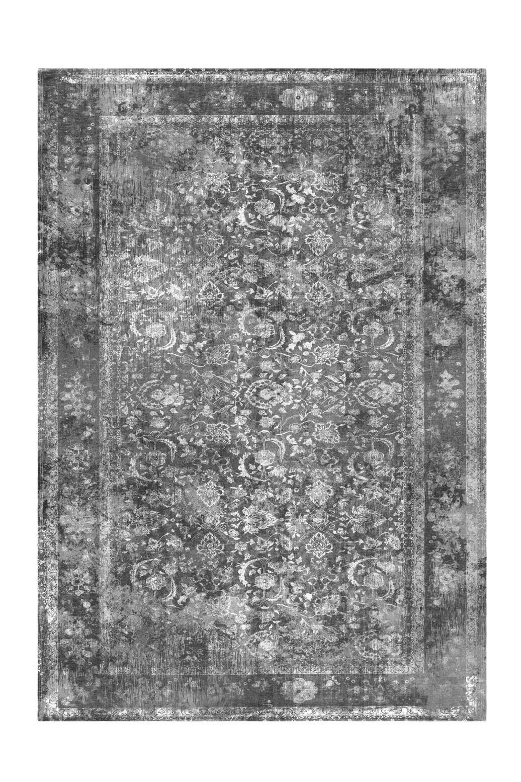 Flachwebeteppich Vintage 8404 Grau, 140x200 cm - Grau, KONVENTIONELL, Textil (140/200cm) - Kayoom