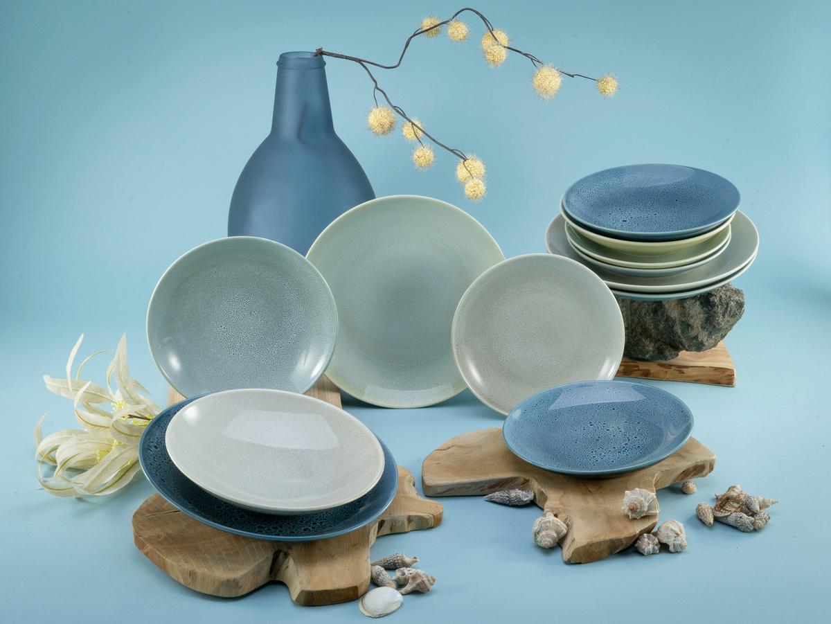 Tafelservice Keramik 4 Personen Geschirr Set - Multicolor, MODERN, Keramik (31,5/31,5/38cm) - Creatable
