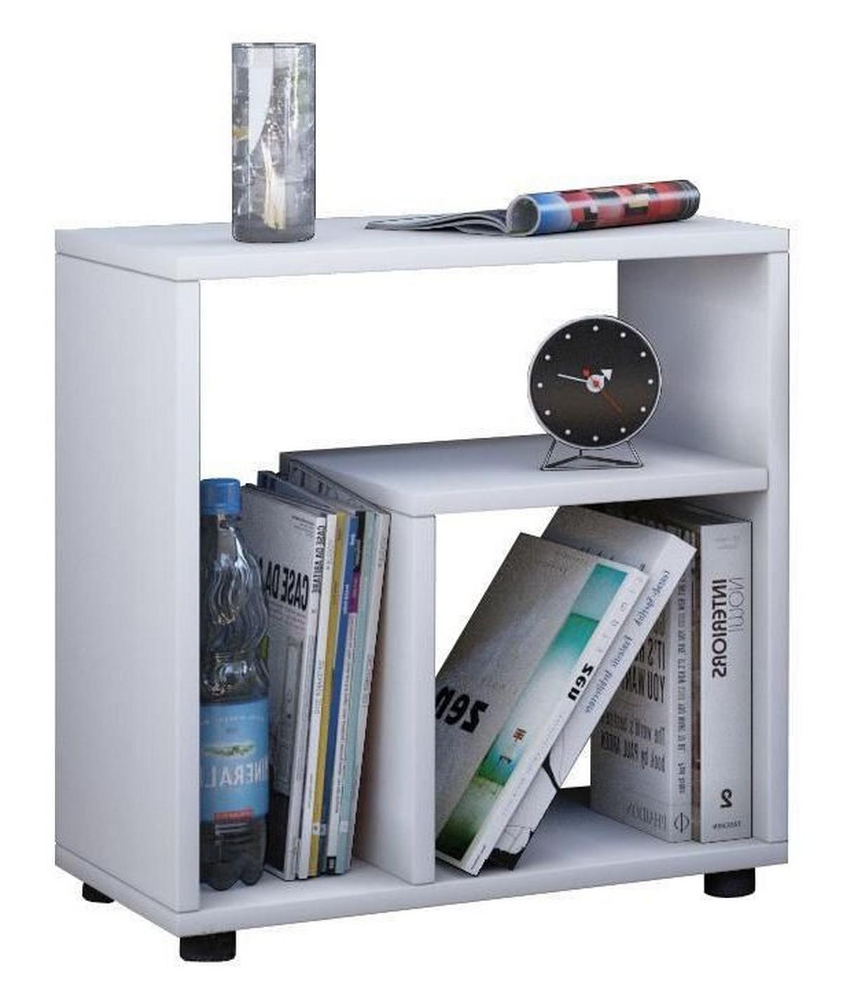 Odkládací stolek Zeito š:50 CM - bílá/černá, Basics, kompozitní dřevo (50/30/55cm) - MID.YOU