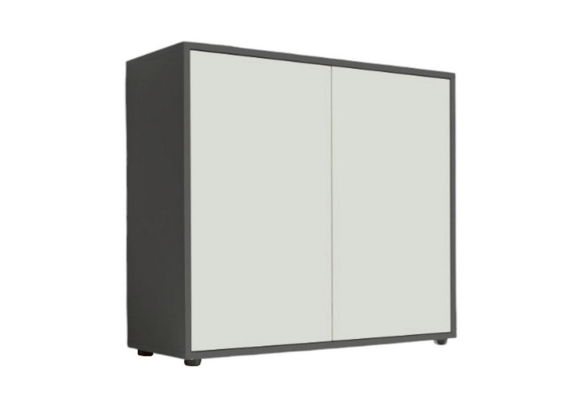 Kommode 79 Cm Mailand Typ 4, Anthrazit - Anthrazit/Schwarz, MODERN, Holzwerkstoff (79/73/33cm) - MID.YOU