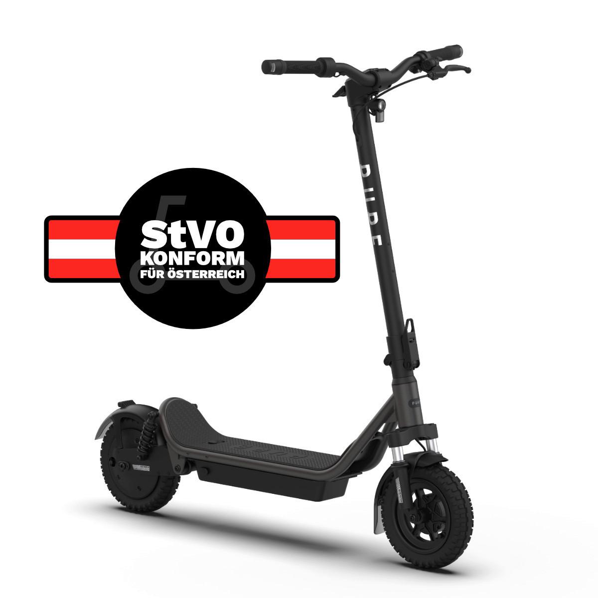 Elektroscooter CS-PURE-AIR6-PP -MG, StVO Konform - Schwarz, Basics, Metall (69/120/123cm)