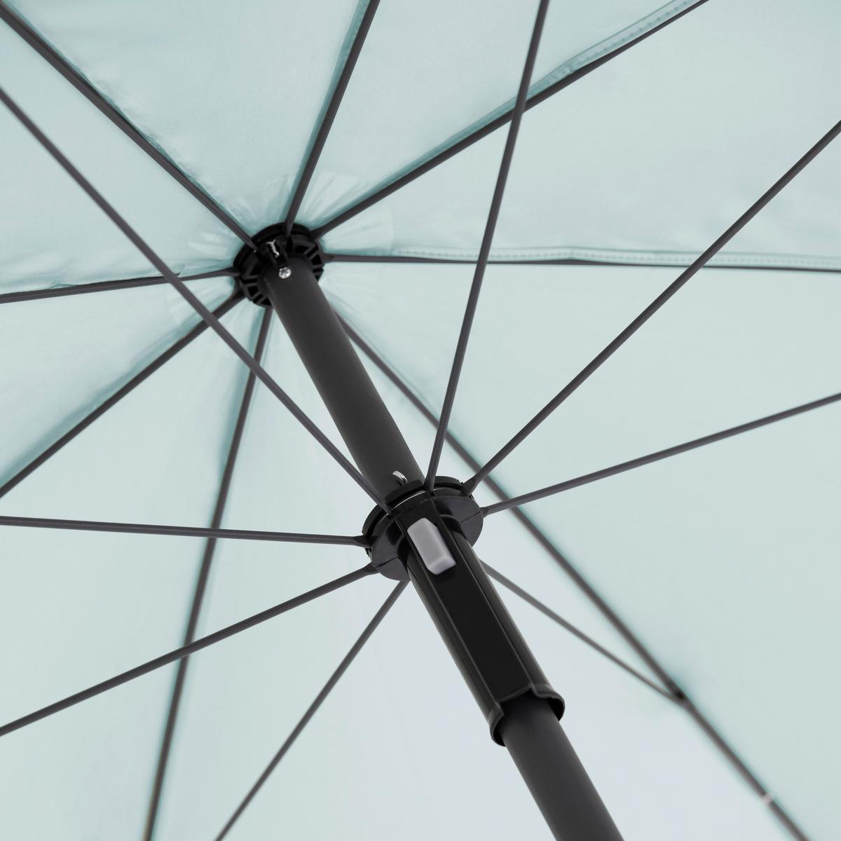 Sonnenschirm Gartenschirm Como Hellblau - Anthrazit/Hellblau, Basics, Textil/Metall (165/203cm)