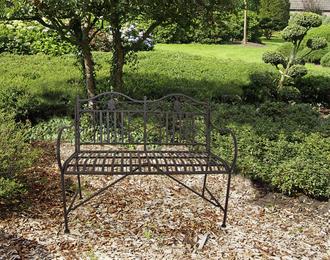 Romantische Gartenbank aus Metall kaufen Romantische Gartenbank aus Metall kaufen