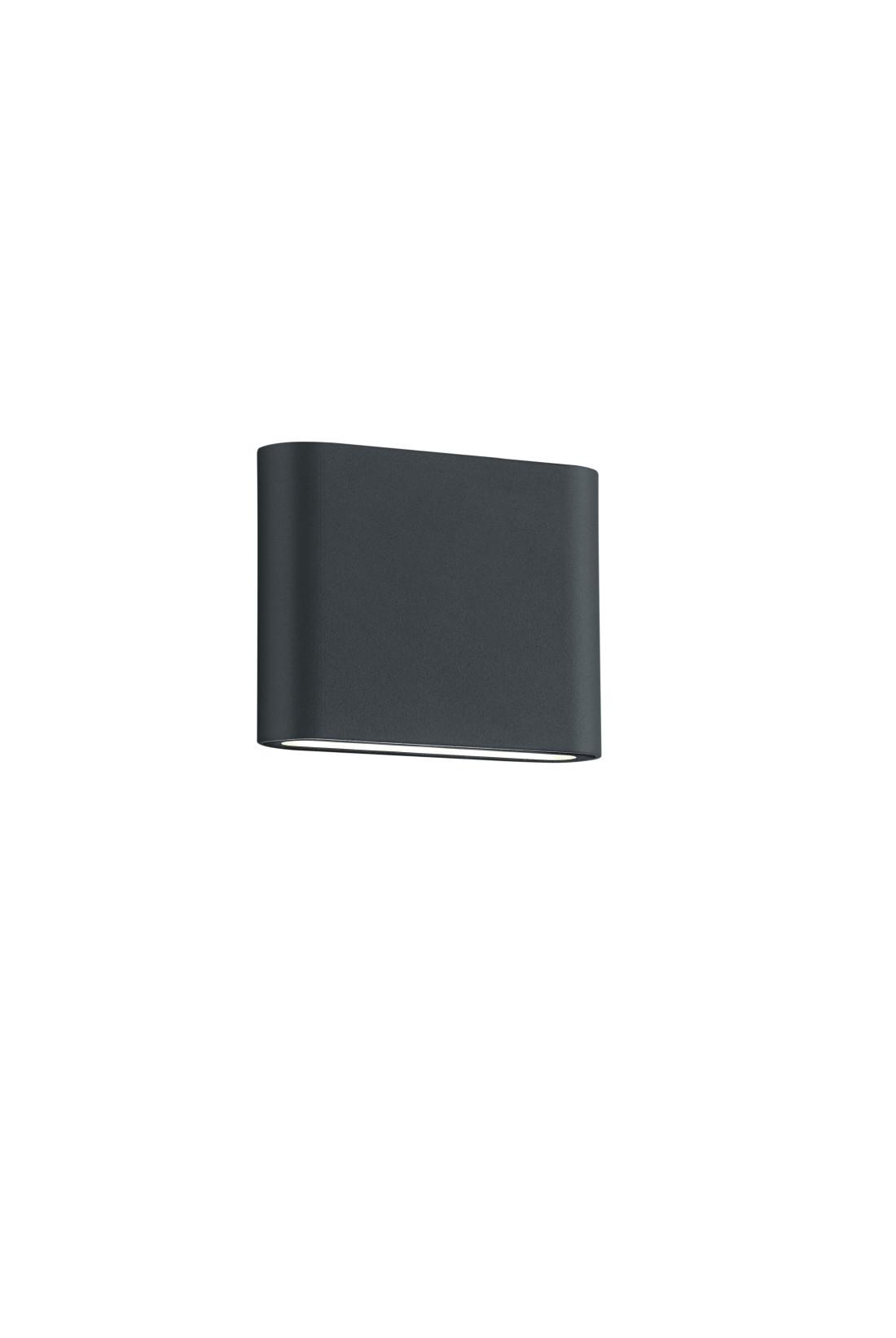 Außenwandleuchte 2,5 Watt Aluminium, Wandmontage - Anthrazit/Weiß, Design, Metall (11,5/9/3,0cm) - Trio Leuchten