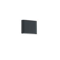 Außenwandleuchte 2,5 Watt Aluminium, Wandmontage - Anthrazit/Weiß, Design, Metall (11,5/9/3,0cm) - Trio Leuchten