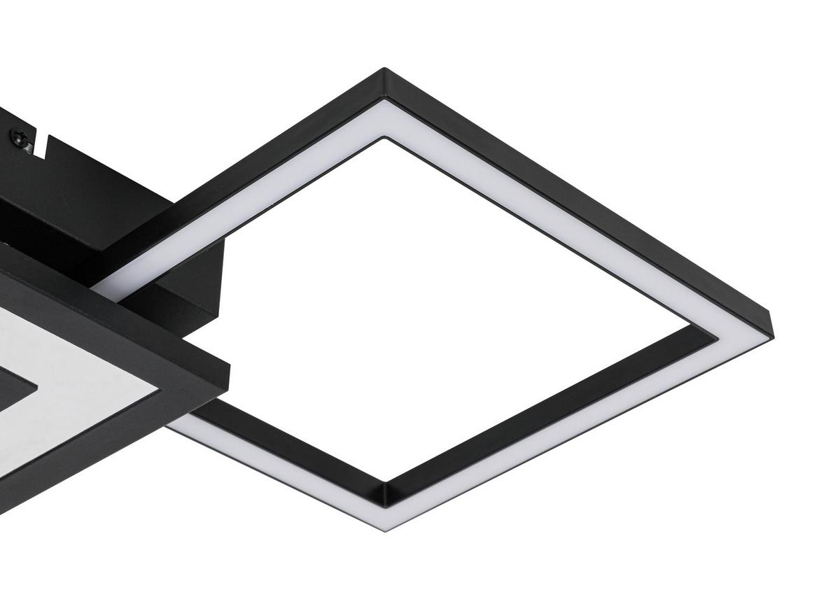 LED-Deckenleuchte Charlotta - Schwarz, Basics, Kunststoff/Metall (27,8/66/7cm) - Luca Bessoni