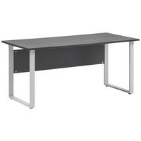 Schreibtisch Serie 1500 Anthrazit - Anthrazit/Alufarben, KONVENTIONELL, Holzwerkstoff/Metall (160/65/73,2cm) - MID.YOU