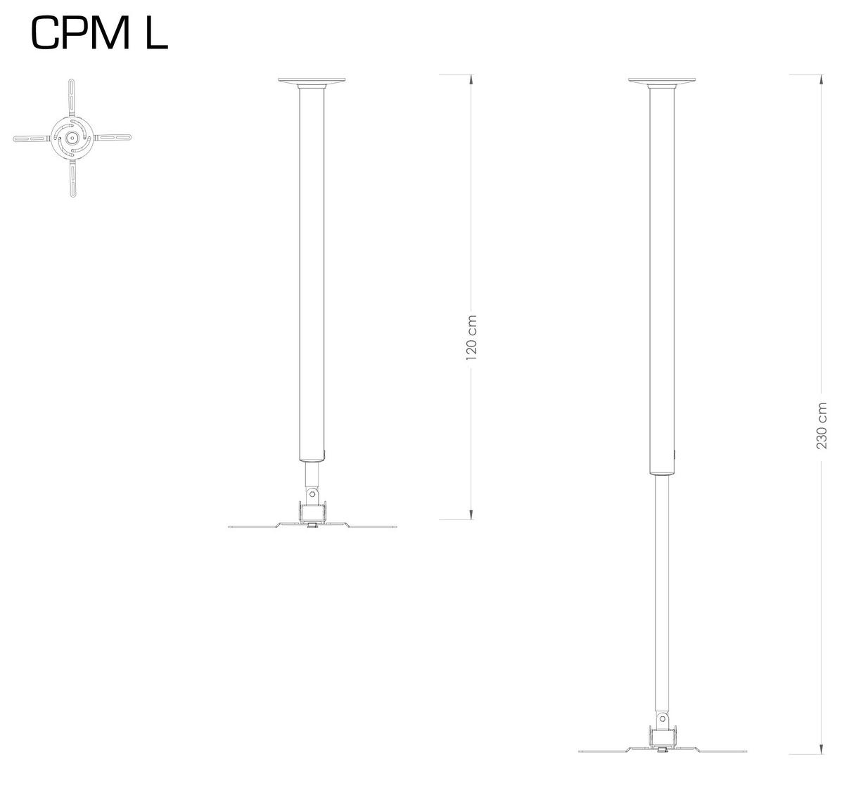 Tv- Wandhalterung Cpm Silberfarben B: 62 Cm - Silberfarben, MODERN, Metall (62/120/19cm) - MID.YOU
