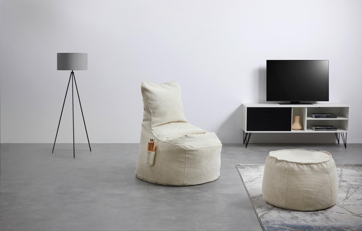 Sedací vak CORTONA CORD, béžový menčester - béžová, Modern, textil (85/100/85cm) - Mömax