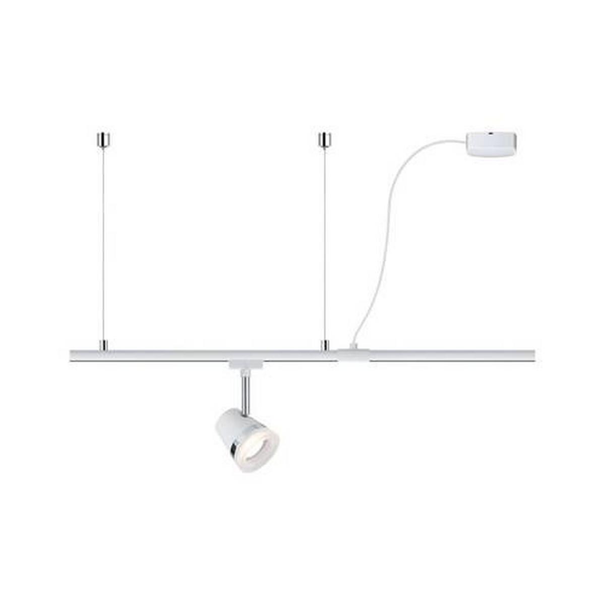 Schienensystem Urail Einspeisung 95417, Weiß - Weiß, Basics, Kunststoff/Metall (70cm) - Paulmann
