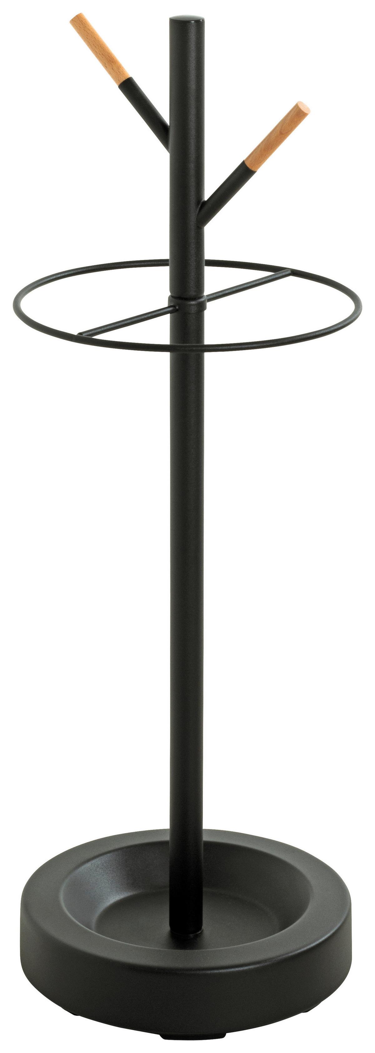 Schirmständer Pula Schwarz D: 26 Cm - Schwarz, Trend, Holz/Metall (26/73cm)