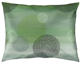 Bettwäsche REBECCA von James Wood aus Baumwolle in Grün mit Kreismuster Detail Kopfpolster