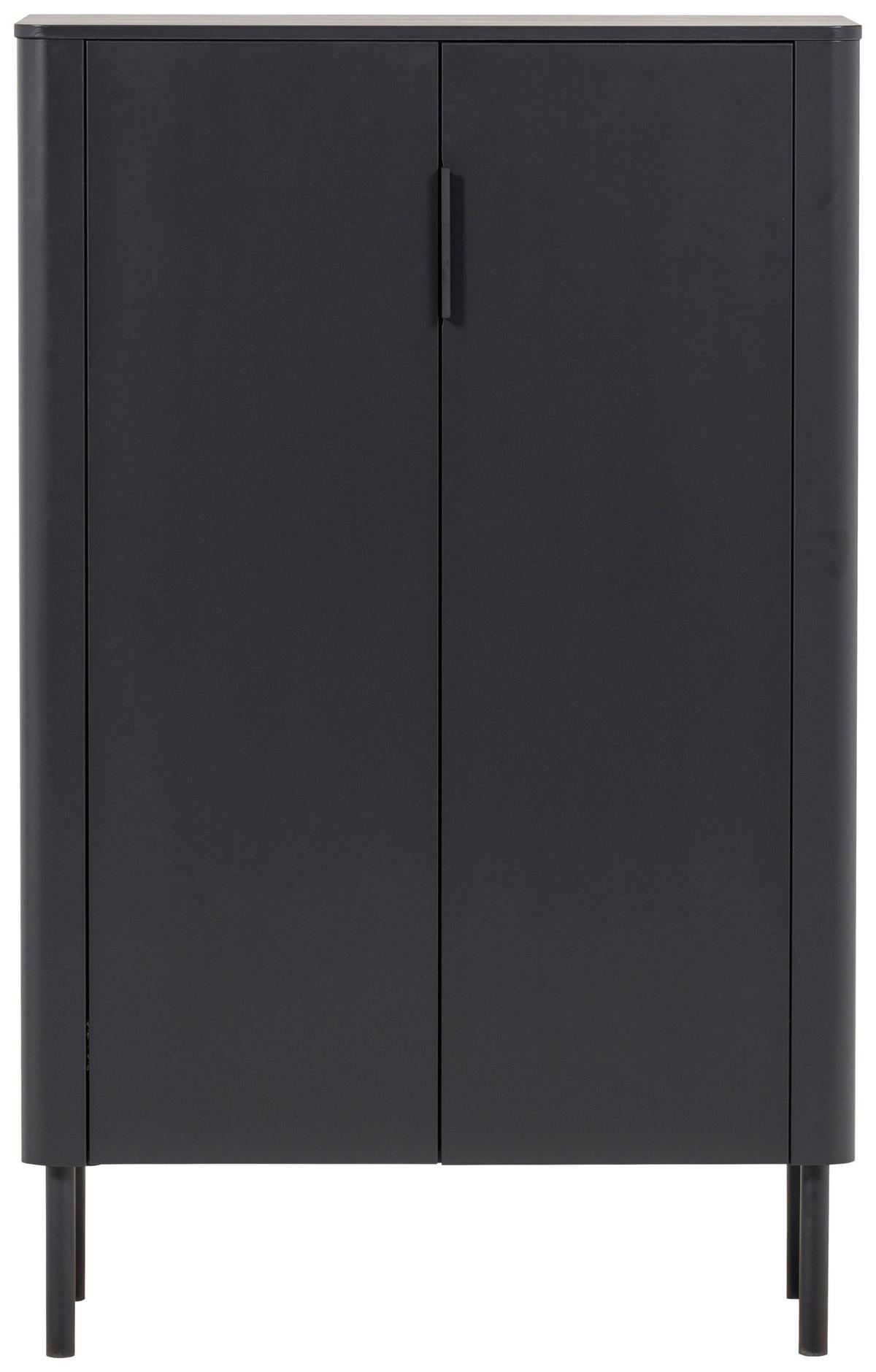 Schuhschrank Gunnar Schwarz B: 85 Cm - Schwarz, Design, Holz (85/135/39cm) - Livetastic