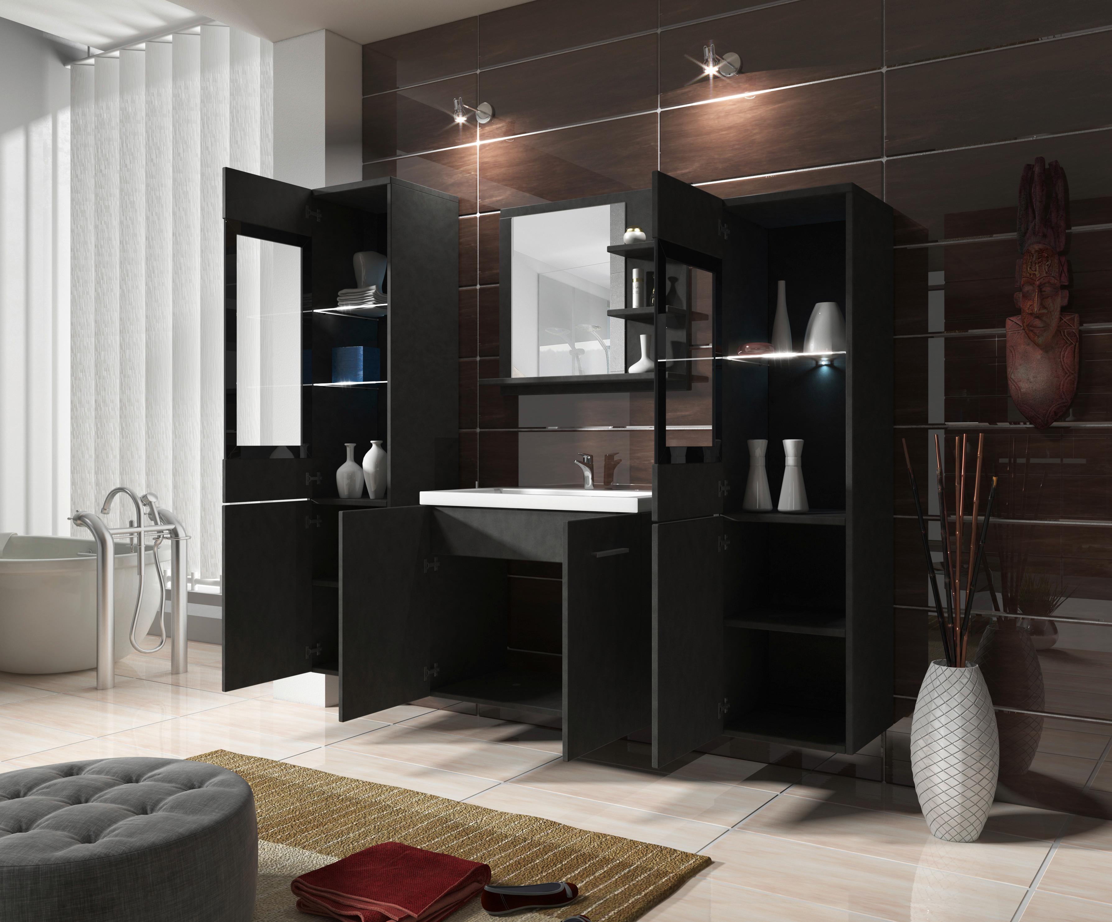 Badezimmer in Anthrazit