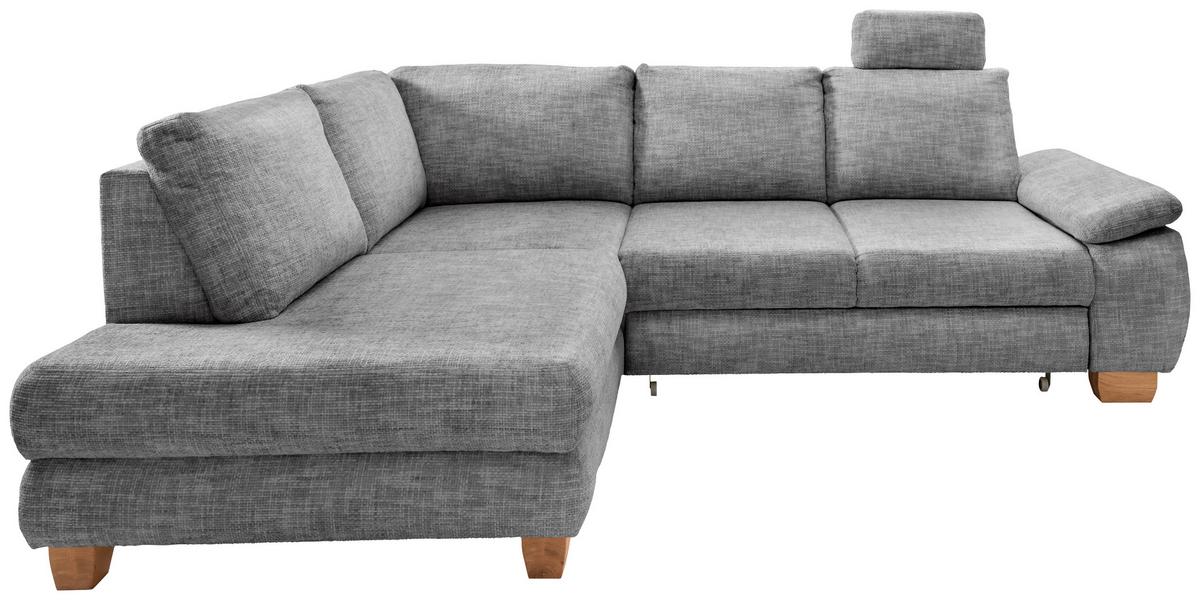 Eckschlafsofa Positano Silberfarben S: 206x265 Cm - Wildeiche/Silberfarben, MODERN, Textil (206/265cm) - Livetastic