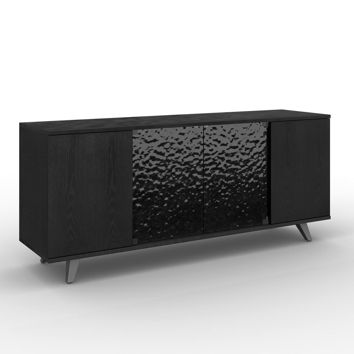 Široká komoda Zelia, š: 180 cm, čierna - černá, Moderní, kov/dřevo (180/77/45cm) - Bessagi Home