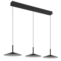 LED-Hängeleuchte Lampone Schwarz Weiß L: 95 cm - Schwarz/Weiß, Design, Kunststoff/Metall (95/25/180cm) - Globo
