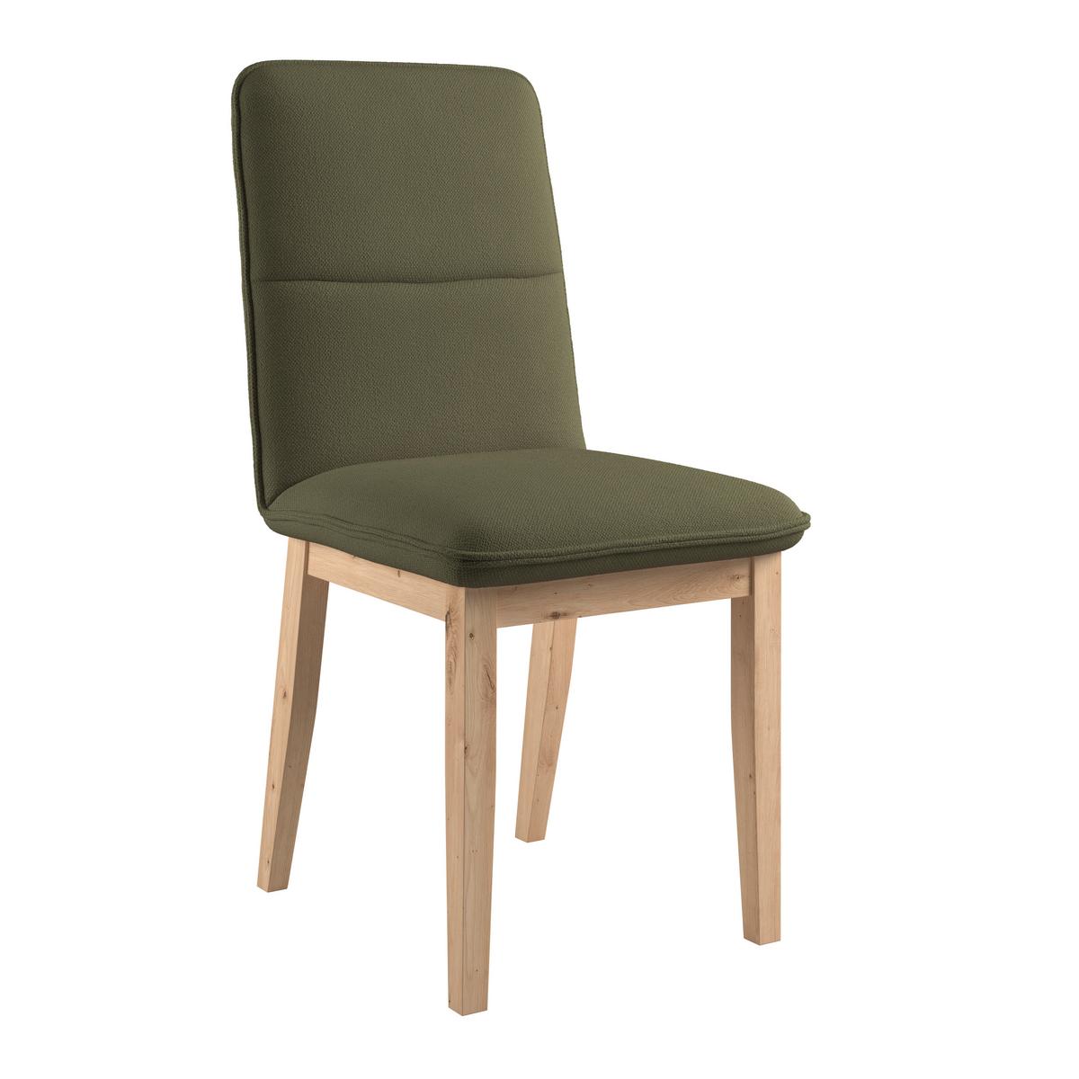 Vierfußstuhl Beluna Ii Webstoff Grün, B: 47cm - Eichefarben/Grün, KONVENTIONELL, Holz/Textil (47/91/44cm) - James Wood