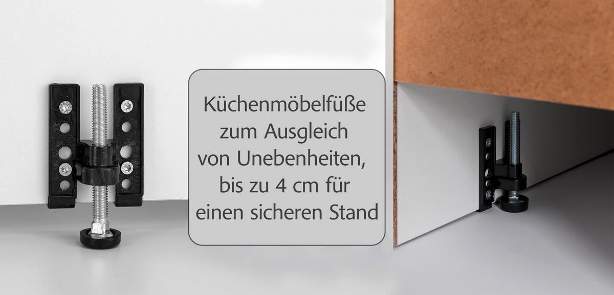 Küchenblock Glasgow Eichefarben/graphit B: 300 Cm - Eichefarben/Graphitfarben, LIFESTYLE, Holzwerkstoff (300cm) - Held