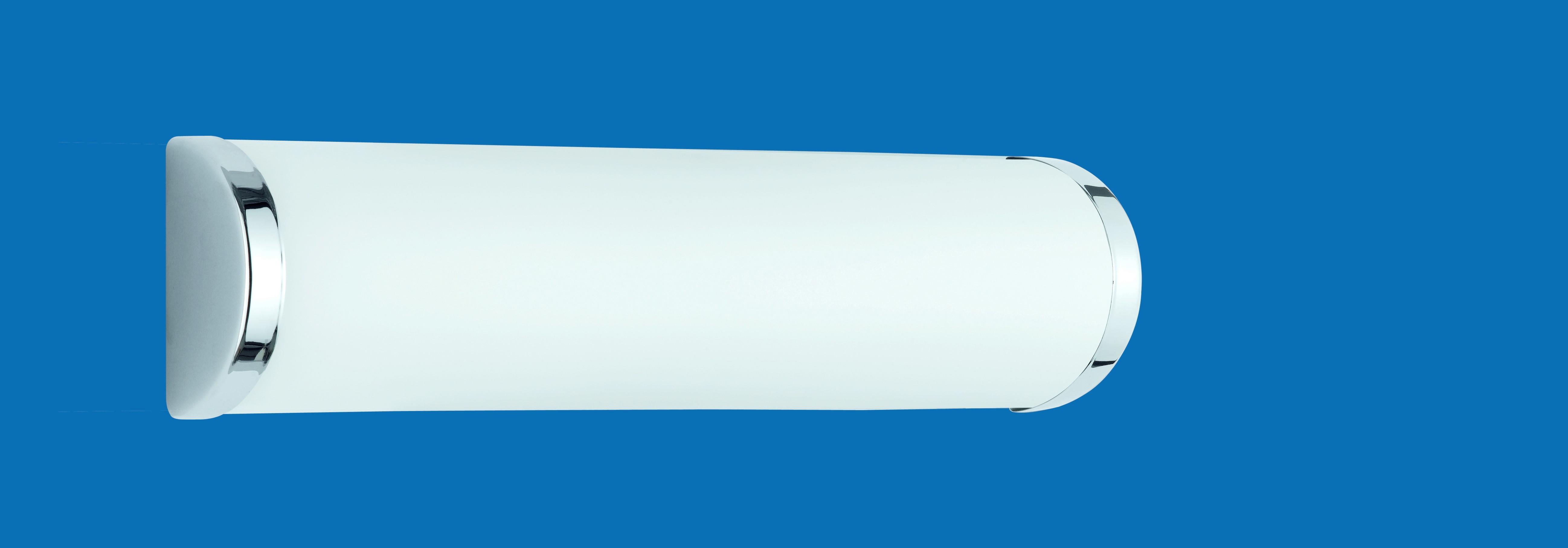 Bad-Wandleuchte Ip21 2-Flammig mit Opalglas, Satiniert - Chromfarben/Opal, Design, Glas/Metall (30,5/8,3/6,3cm) - Trio Leuchten