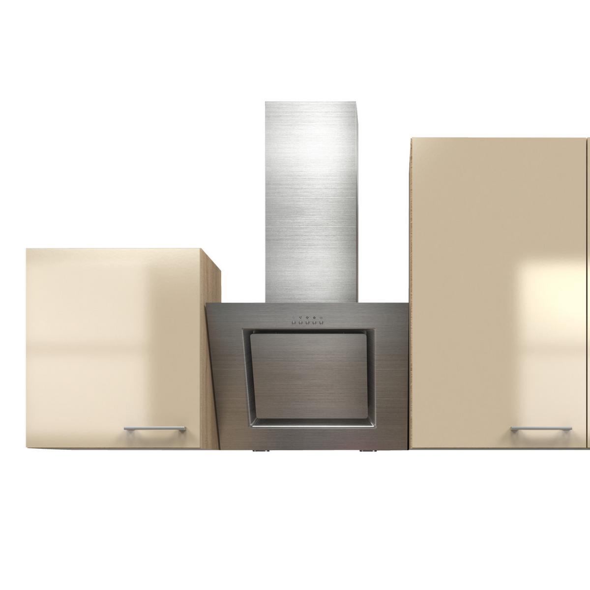 Küchenzeile Nepal mit Geräten 210 cm Kaschmir/Eiche Dekor - Kaschmir/Sonoma Eiche, MODERN, Holzwerkstoff (210cm) - FlexWell