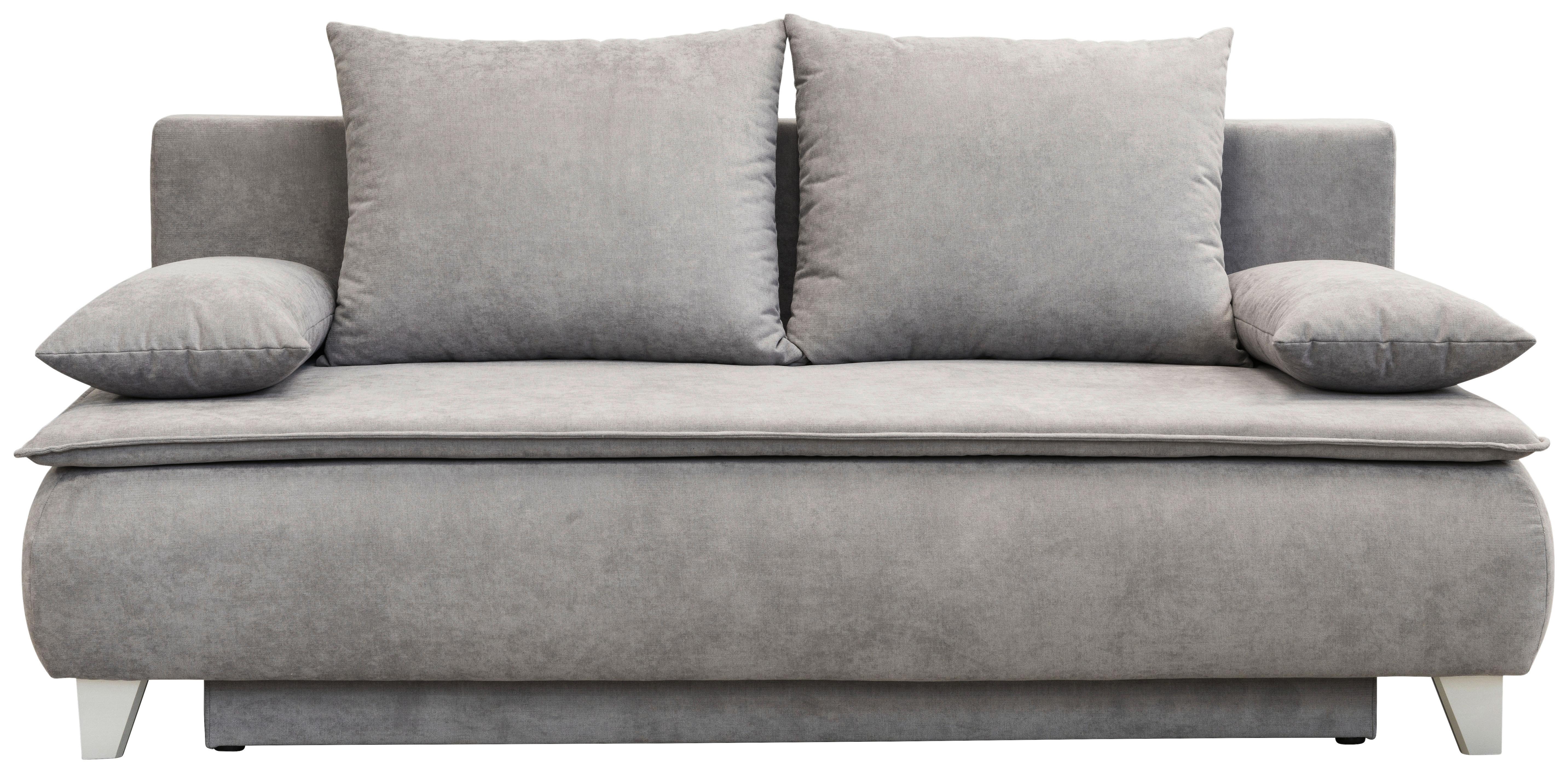 POHOVKA BOXSPRING Mona, sivá - svetlosivá, Modern, textil (208/100/106cm)