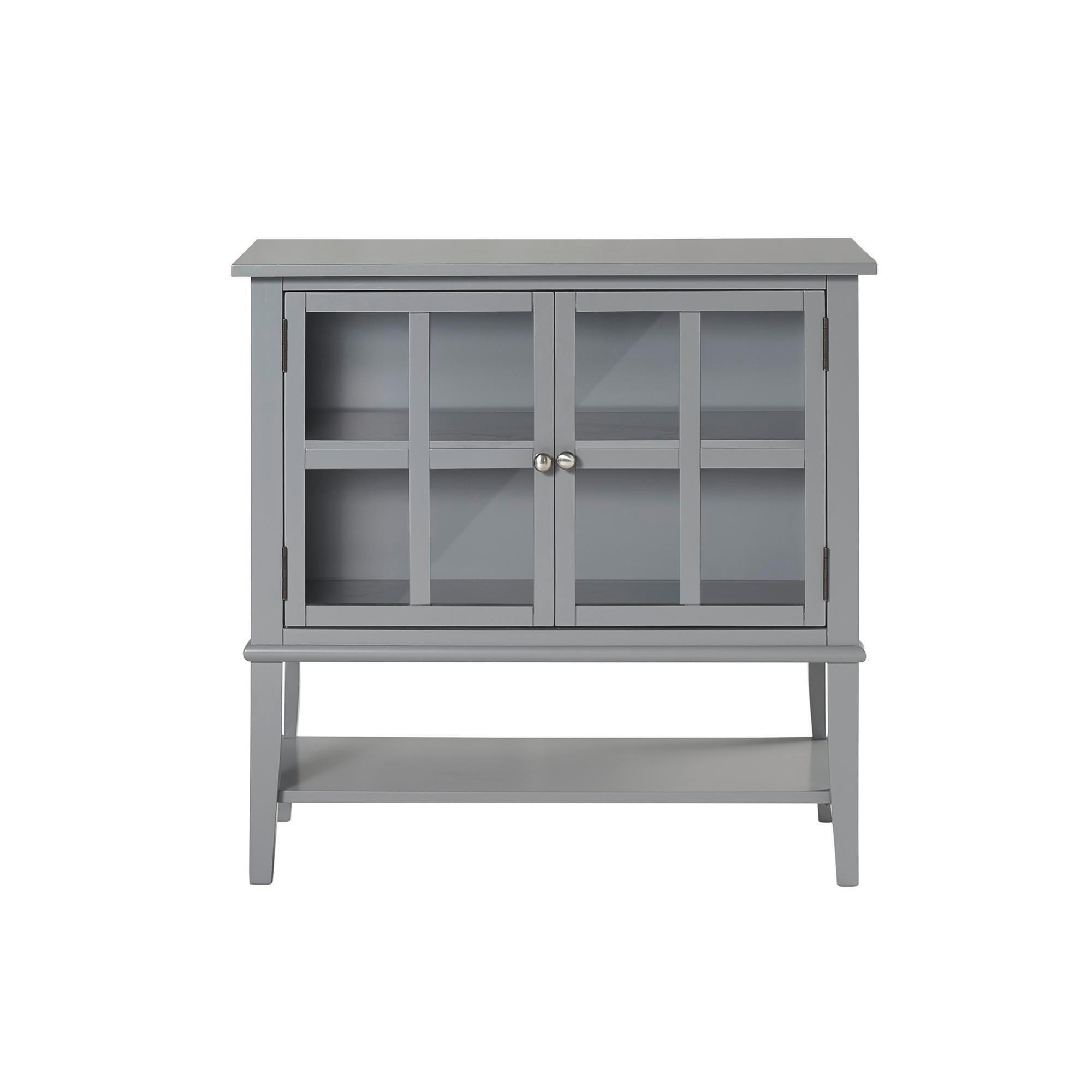 Kommode Franklin Grau B: 79 Cm - Grau, Design, Glas/Holz (79/77/39cm) - MID.YOU
