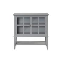 Kommode Franklin Grau B: 79 Cm - Grau, Design, Glas/Holz (79/77/39cm) - MID.YOU