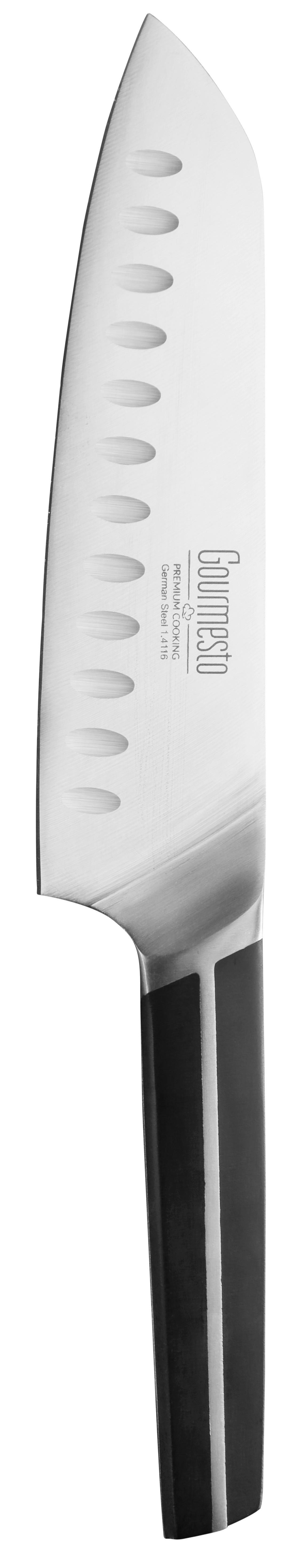 Nôž Santoku Profi Line, čepeľ: 17,5cm - farba ušľachtilej ocele, Konventionell, kov (31cm) - Gourmesto