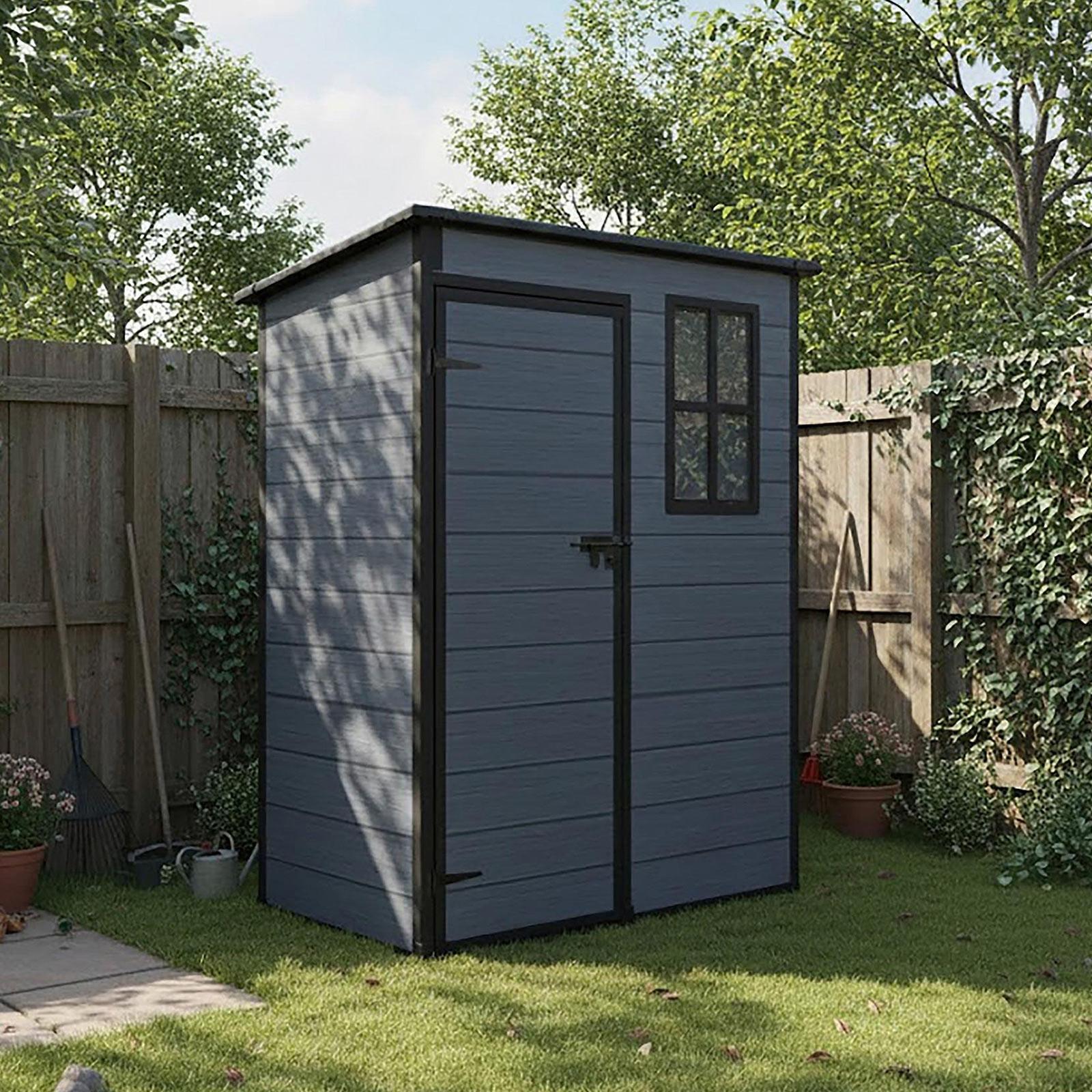 Gartenhaus Nizza - Grau, MODERN, Kunststoff/Metall (152/193/92cm) - Homezone