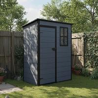 Gartenhaus Nizza - Dunkelgrau, MODERN, Kunststoff/Metall (152/193/92cm) - Homezone
